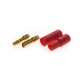 Connector : 3,5mm gold plated plug with red housing (10pcs)