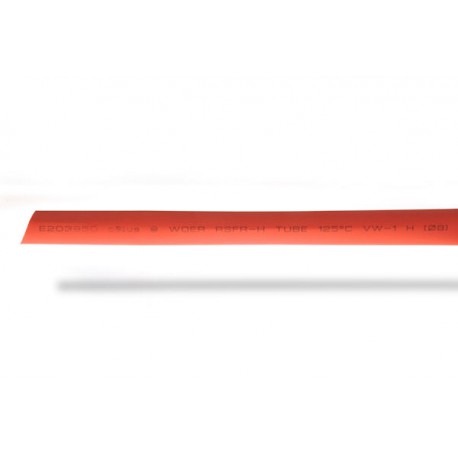 8mm thick shrink tube red - 1m