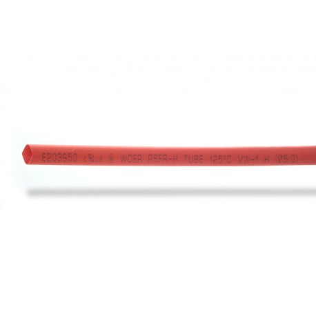 Tube gaine Thermoretractable 6mm rouge - 1m