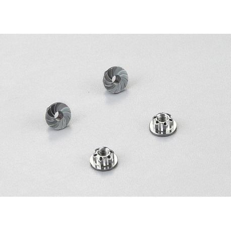 DISC.. Aluminum wheel nuts (gray) 4pcs.