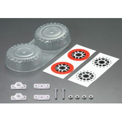 Spare Tire set, Clear lexan (for 1/10 SCT)