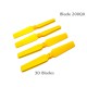 200QX 3D Fixed Props - Yellow (4 pcs, 2R+2L)