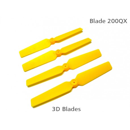 200QX 3D Fixed Props - Yellow (4 pcs, 2R+2L)