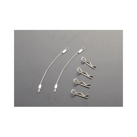Body Clips (4pcs.) with Metal cord 100mm (2pcs.)