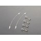 Body Clips (4pcs.) with Metal cord 80mm (2pcs.)