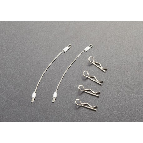 Body Clips (4pcs.) with Metal cord 80mm (2pcs.)