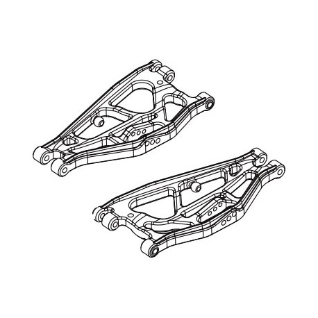 DISC.. Rr. Lower Susp. Arm (2pcs) for Mad Monster 1/6