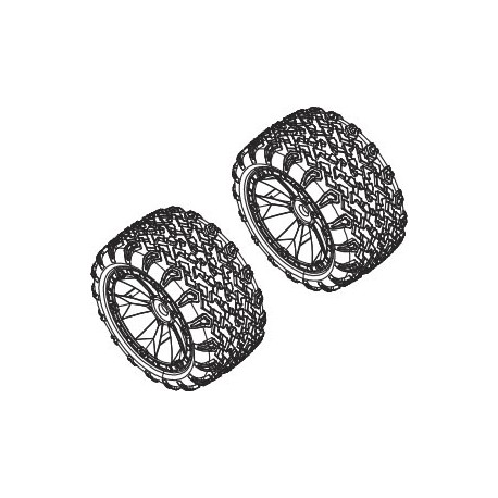 DISC.. Tire Unit for Mad Monster 1/6