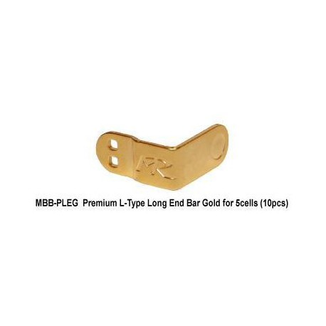 DISC.. Premium L-Type Long End Bar Gold for 5cell (10pcs)