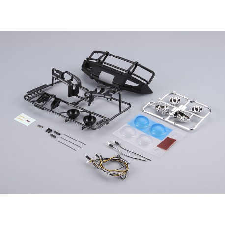 Aluminium Bumper w/LEDS Upgrade Sets Matt-black for Traxxas TRX-4