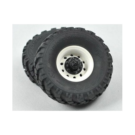1.9' complete tyres white hub,2unit/kit