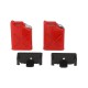 Fuel jerrycan with mount - red (2 pcs)