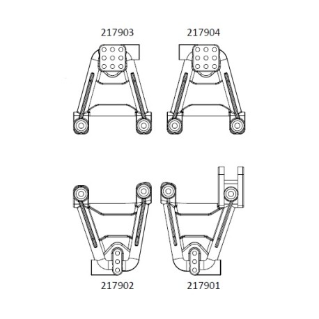 JT4 shock absorber bracket kit