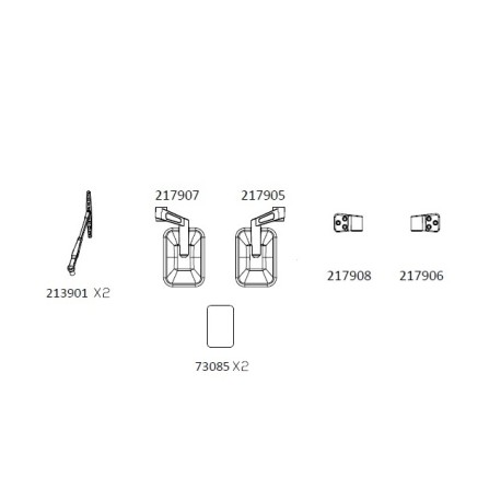 JT4 Rearview Mirror + Wiper Kit