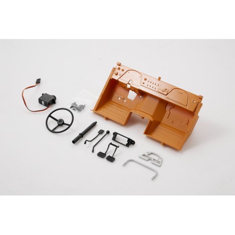 1/10 Toyota FJ40 - steering wheel and nstrument panel set (yellow)