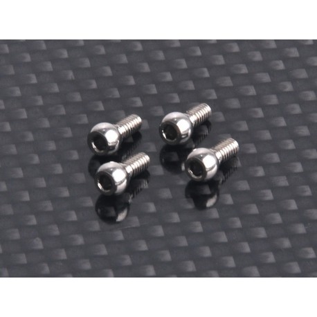 AMZ Option 3.5mm Rear Toe In Ball Head Set (4 pcs)