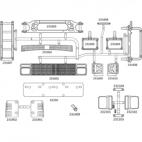 EMOX2 :  front face+lamp cup