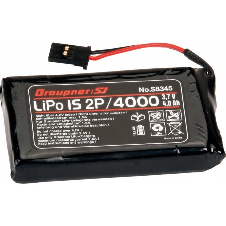 transmitter battery LiPo 1S2P/4000 TX