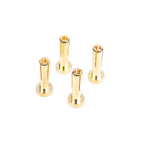4mm Gold Connectors - 18mm length (4 pcs.)