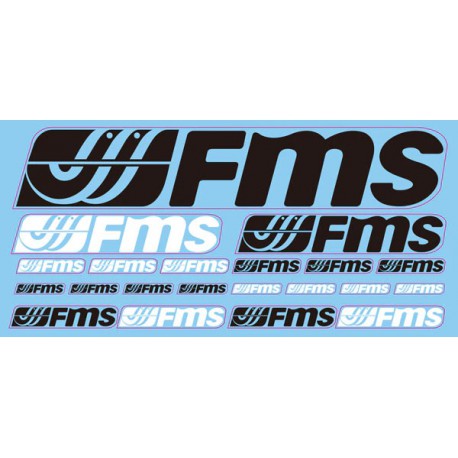 FMS customized logo stickers black