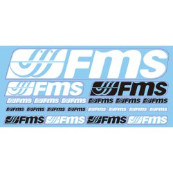 FMS customized logo stickers white