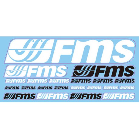 FMS customized logo stickers white