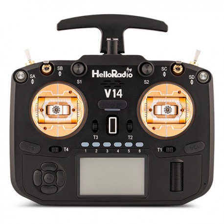 V14 MAX R9 OLED 2,4GHz 4in1 LBT Radio (Multimode - M2) - Black/gold