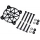 Aluminium safety mesh V2 for 40mm fan - black