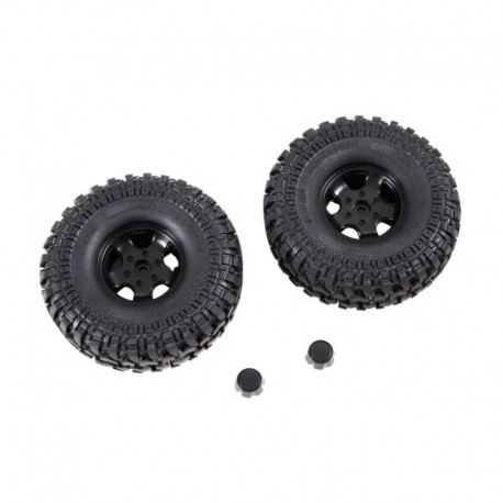 1/10 LC80 FCX10 - WHEEL ASSEMBLY 1PAIR (25 degrees)