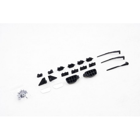 FCX10 Land Rover serie 11043 - REARVIEW MIRROR , WIPER AND HANDLE