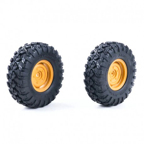 FCX10 Land Rover serie 11044 - WHEEL ASSEMBLY 1PAIR  (25 degrees)