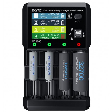 MC5000 Cylindrical Battery Charger and Analyzer With PD Input