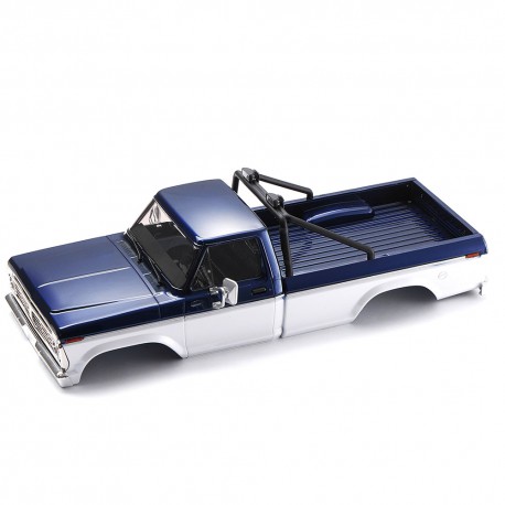 FCX18II F100 Brushed - CAR BODY ASSEMBLY WITH PAINTED BLUE/WHITE