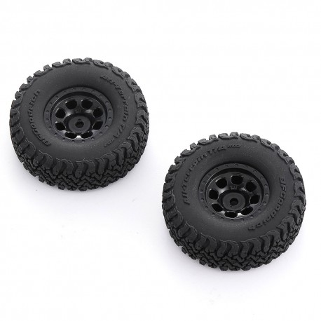 FCX18II F100 Brushed - 118L01BL WHEEL ASSEMBLY SET