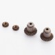 FCX18II F100 Brushed - GEAR SET FOR FRONT/REAR AXLE