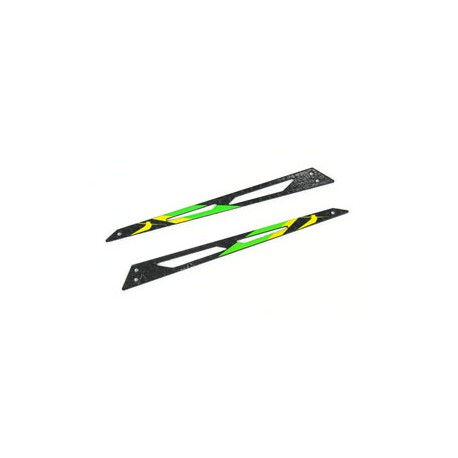 DISC.. Carbon Tail Boom Support (Green - 2 pcs) - Blade 130X