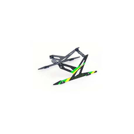 DISC.. Carbon Landing Skid Set (Green) - Blade 130X